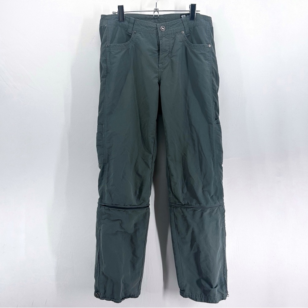Kuhl Women’s Green Convertible Zip Off Hiking Pants Capris Size 10